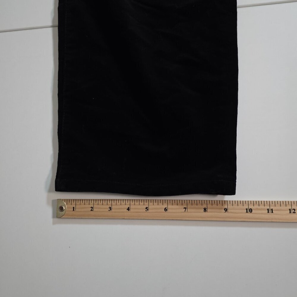 Massimo Dutti Pants Womens EU 36 US 4 Black Microcorduroy Wide Leg 5031/930 Goth - Picture 9 of 16